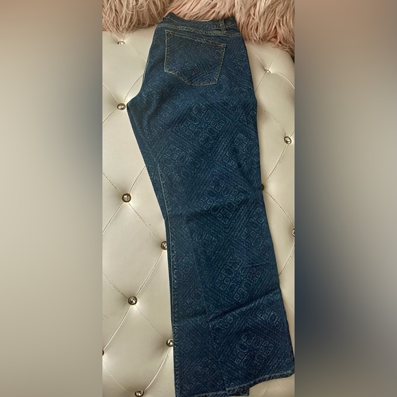 Lauren Ralph Lauren Blue Diamond Print Modern Skinny Medium Wash Size 16 - Picture 6 of 14